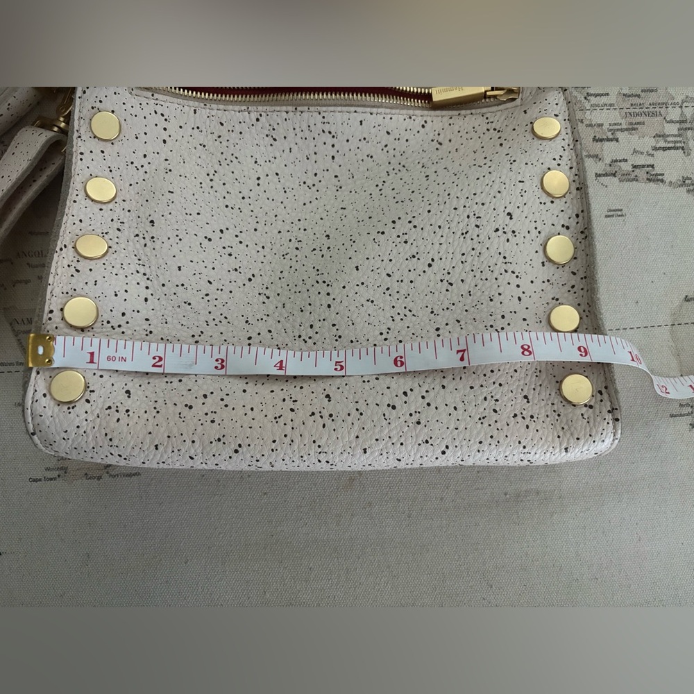 Hammitt Speckled Cream Leather Crossbody with Gold Hardware - Picture 7 of 16